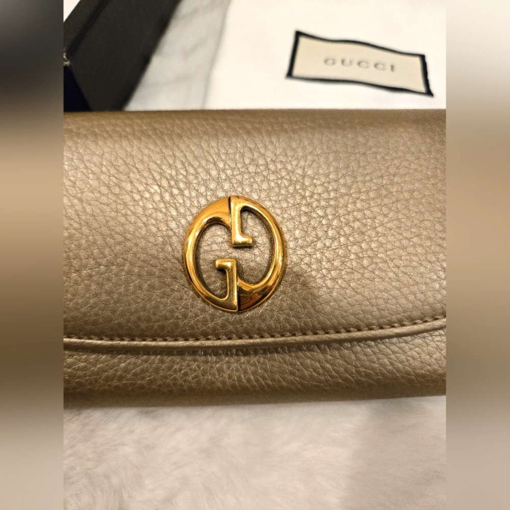 Gucci Metallic Cellarius Calfskin 1973 Continental Wallet - Picture 10 of 16